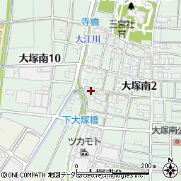 愛知県稲沢市大塚南2丁目107周辺の地図