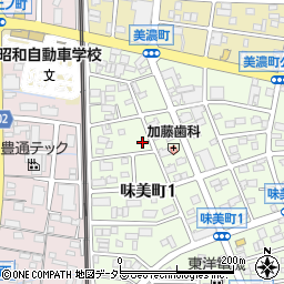愛知県春日井市味美町1丁目90周辺の地図