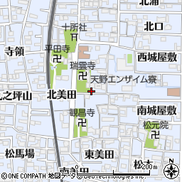 愛知県北名古屋市九之坪市場42周辺の地図