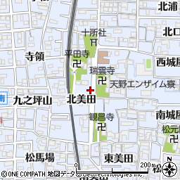 愛知県北名古屋市九之坪市場57周辺の地図