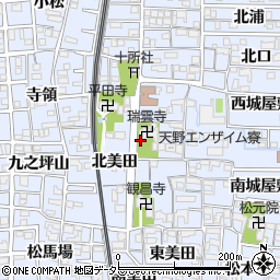 愛知県北名古屋市九之坪市場51周辺の地図