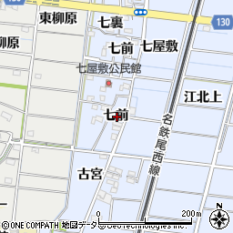 愛知県稲沢市祖父江町三丸渕七前周辺の地図