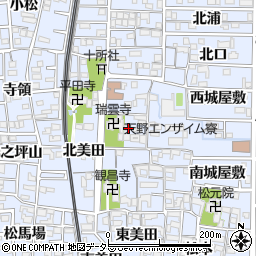 愛知県北名古屋市九之坪市場43周辺の地図
