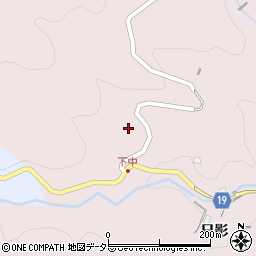 愛知県豊田市下中町金山周辺の地図