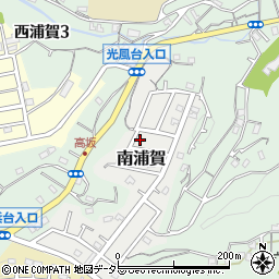 南浦賀公園周辺の地図
