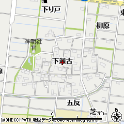 愛知県稲沢市祖父江町二俣（下瀬古）周辺の地図