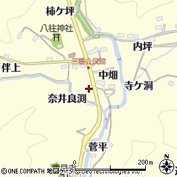 愛知県豊田市三箇町奈井良渕周辺の地図
