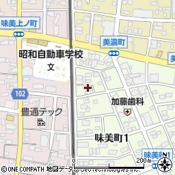 愛知県春日井市味美町1丁目107周辺の地図