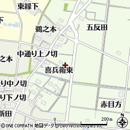 愛知県稲沢市祖父江町両寺内喜兵衛東14-1周辺の地図