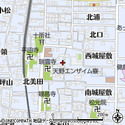 愛知県北名古屋市九之坪市場38周辺の地図