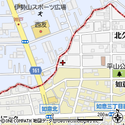 愛知県名古屋市北区北久手町2周辺の地図