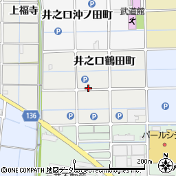 愛知県稲沢市井之口鶴田町周辺の地図