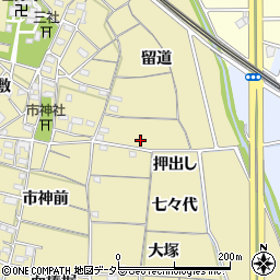 愛知県稲沢市矢合町押出し周辺の地図