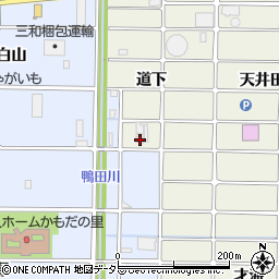 愛知県北名古屋市鹿田道下40周辺の地図