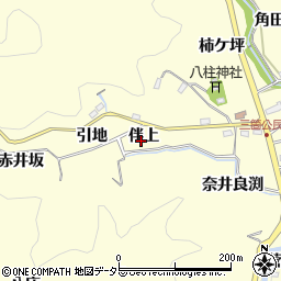 愛知県豊田市三箇町伴上周辺の地図