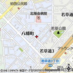 愛知県春日井市八幡町周辺の地図