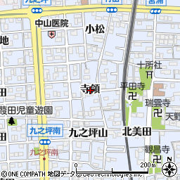 愛知県北名古屋市九之坪寺領周辺の地図