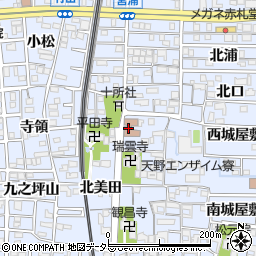 愛知県北名古屋市九之坪市場21周辺の地図