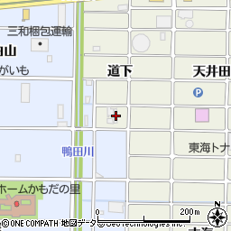 愛知県北名古屋市鹿田道下41周辺の地図