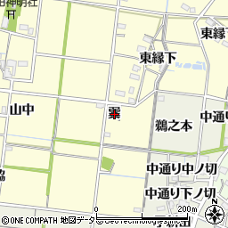 愛知県稲沢市祖父江町野田（巽）周辺の地図