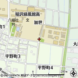 愛知県稲沢市平野町山前周辺の地図