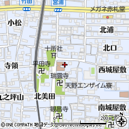 愛知県北名古屋市九之坪市場28周辺の地図