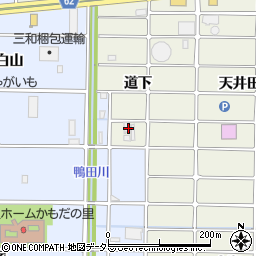 愛知県北名古屋市鹿田道下39周辺の地図