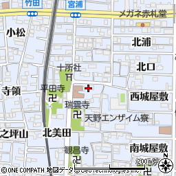 愛知県北名古屋市九之坪市場30周辺の地図