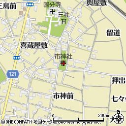 市神社周辺の地図