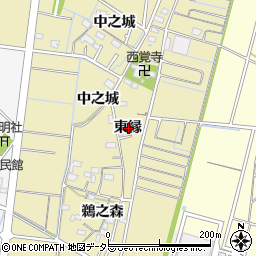 愛知県稲沢市祖父江町西鵜之本東縁周辺の地図