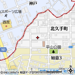 愛知県名古屋市北区北久手町22周辺の地図