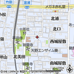 愛知県北名古屋市九之坪市場34周辺の地図