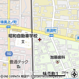 愛知県春日井市味美町1丁目118周辺の地図