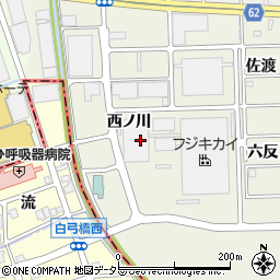 愛知県北名古屋市沖村西ノ川周辺の地図