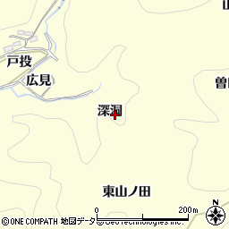愛知県豊田市三箇町深洞周辺の地図