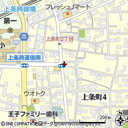上条町2-40駐車場周辺の地図