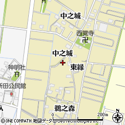 愛知県稲沢市祖父江町西鵜之本鵜之森周辺の地図