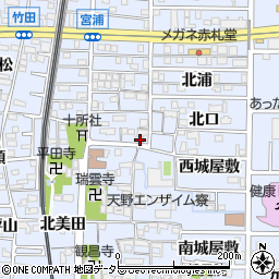 愛知県北名古屋市九之坪市場1周辺の地図