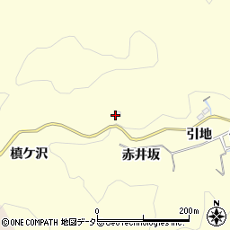 愛知県豊田市三箇町赤井坂周辺の地図