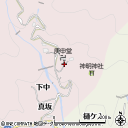 愛知県豊田市下中町（宮ノ前）周辺の地図