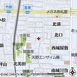 愛知県北名古屋市九之坪市場4周辺の地図
