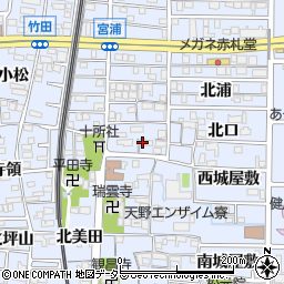 愛知県北名古屋市九之坪市場10周辺の地図