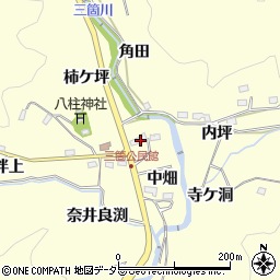 愛知県豊田市三箇町柿ケ坪周辺の地図
