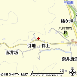 愛知県豊田市三箇町（引地）周辺の地図