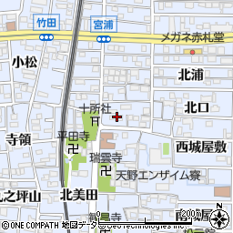 愛知県北名古屋市九之坪市場12周辺の地図