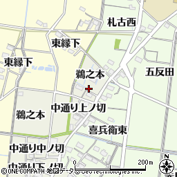 愛知県稲沢市祖父江町島本中通り上ノ切1608周辺の地図
