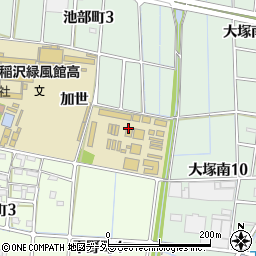 愛知県稲沢市平野町周辺の地図