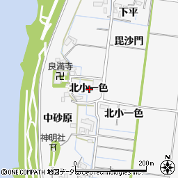 愛知県稲沢市祖父江町神明津北小一色周辺の地図
