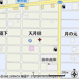 愛知県北名古屋市鹿田天井田周辺の地図