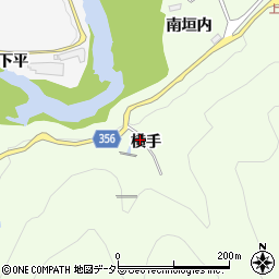 愛知県豊田市時瀬町横手周辺の地図